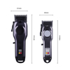 USB Stainless Steel Cordless Hair Clippers for Men Professional Hair Trimmer Kit LCD Display Rechargeable Barber Clipper