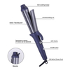  40mm Ceramic Hair Curling Iron Professional LED Electric Hair Curler with Clips