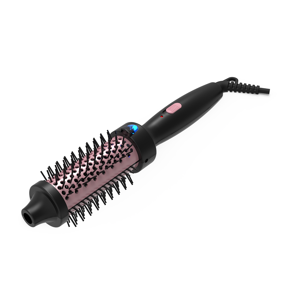 Round Thermal Brush Extra Long Curling Brush Iron with Ionic Ceramic Barrel Hot Roller Brush with Tangle-Free Technology for Creating Loose Curls and Volume