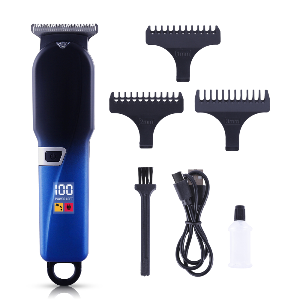 Professional Rechargeable Electric Men's Barber HairCut Machine LED Display Hair Trimmers Clipper
