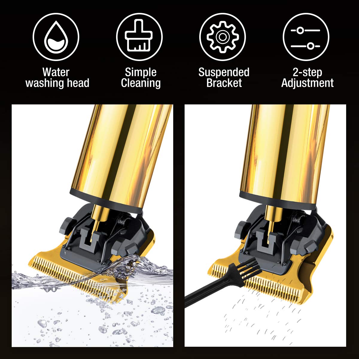 Stainless Steel Cordless TBlade Hair Trimmer from China manufacturer